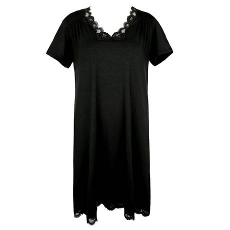 Noční košile ANTIGEL (FNA1006-02), Barva černá, Velikost XXL